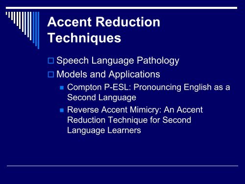 Accent Reduction