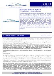 comunicato stampa - press release - Circuito Internazionale Napoli