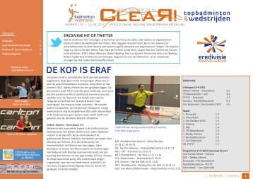clear 129 12 sept 2011 - Badminton Nederland