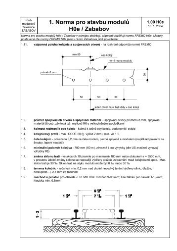 1. Norma pro stavbu modulÅ¯ H0e / Zababov