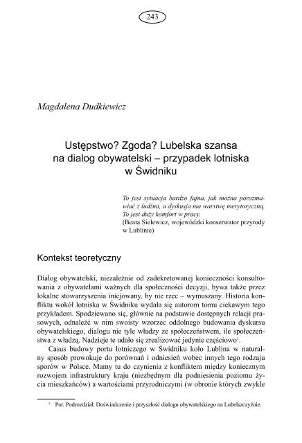 Organizacje pozarzÄdowe i wÅadza publiczna. Drogi do partnerstwa