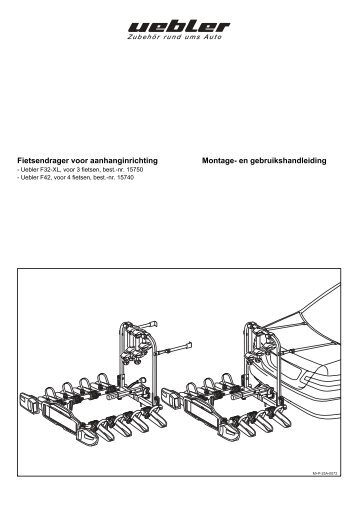 Montage- en gebruikshandleiding Fietsendrager voor ... - Uebler