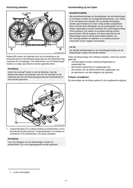 Montage- en gebruikshandleiding Fietsendrager voor ... - Uebler