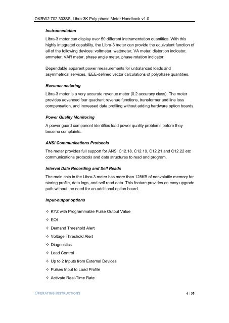 libra-3k electronic polyphase meter handbook - ABE Technologies