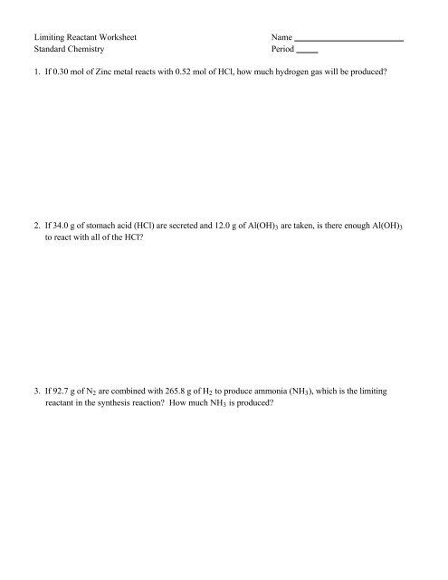 Best Limiting And Excess Reactants Worksheet - Goal keeping intelligence