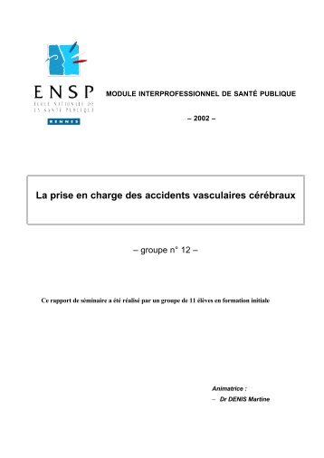 La prise en charge des accidents vasculaires cérébraux