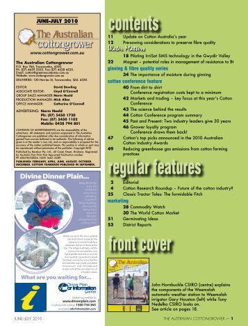 contents regular features front cover - Greenmount Press