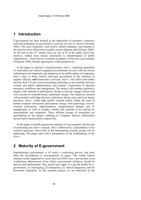 Framework for expanding e- government: the eGov+ project - VBN