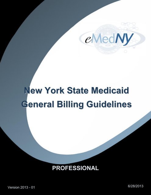 General Professional Billing Guidelines - eMedNY