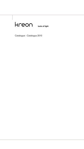 Catalogue - Catalogus 2010 - Kreon