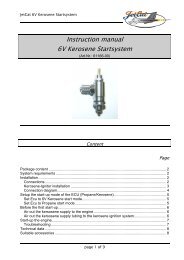 Instruction manual 6V Kerosene Startsystem - JetCat