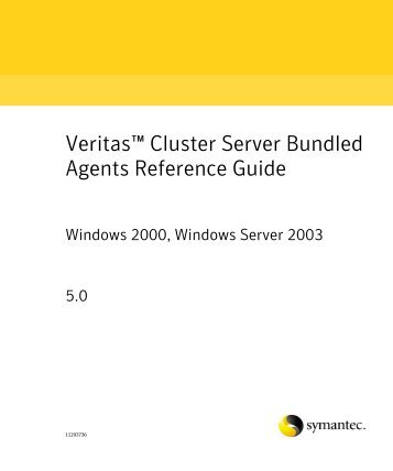 Veritas Cluster Server Bundled Agents Reference Guide - Storage ...