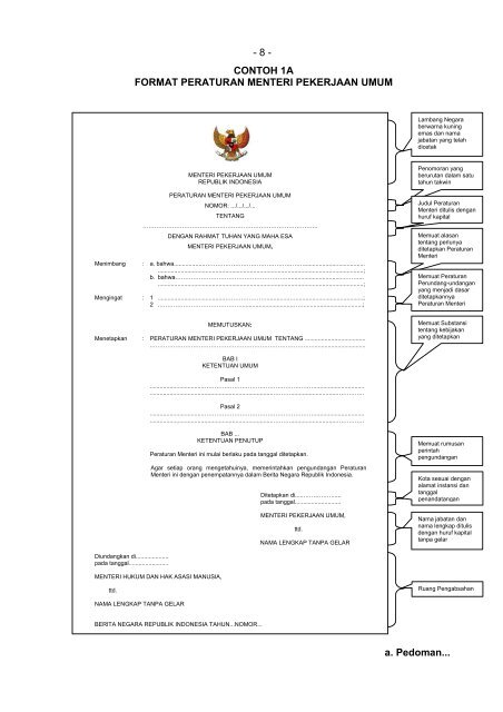 pedoman tata naskah dinas kementerian pekerjaan umum bab i ...