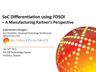 SoC Differentiation using FDSOI - SOI Industry Consortium