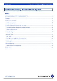 Advanced Debug with PowerIntegrator Index - Lauterbach
