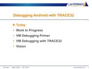 Debugging Android with TRACE32 - Lauterbach