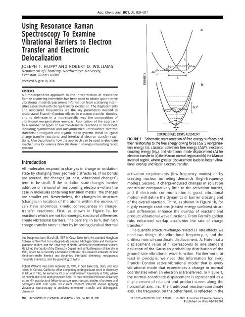 Using Resonance Raman Spectroscopy To Examine Vibrational ...
