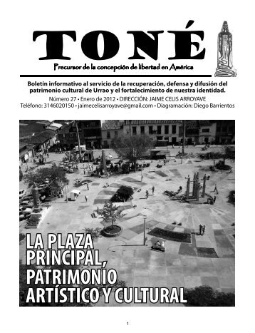 la plaza principal, patrimonio artÃ­stico y cultural - Urrao