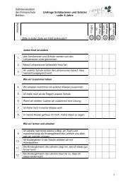 Fragebogen Schueler unter 8 - Primarschule Berikon