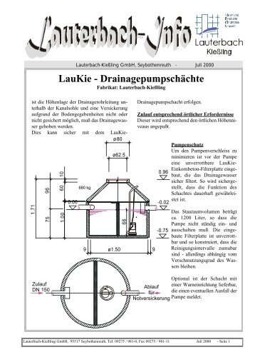 LauKie - Drainagepumpschächte - Lauterbach-Kießling GmbH