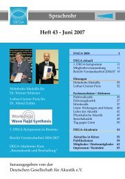 Sprachrohr Heft 43 - Juni 2007 - Deutsche Gesellschaft fÃƒÂ¼r Akustik eV