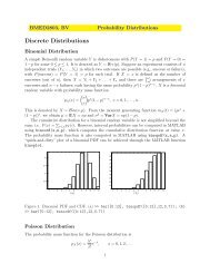 Important Discrete and Continuous Probability Distributions