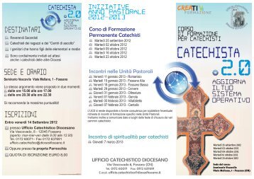 Catechista 2.0 - FOSSANO 2012 - Diocesi di Fossano