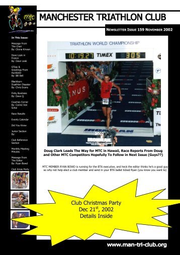 November 2002 - Manchester Triathlon Club