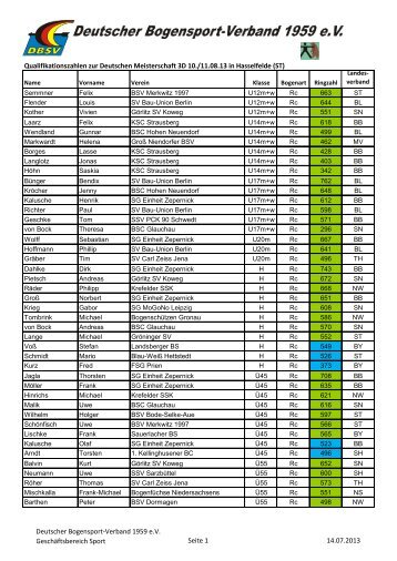 Qualif. 3D - Deutscher Bogensportverband 1959 e.V.