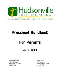 View - Hudsonville Christian Schools