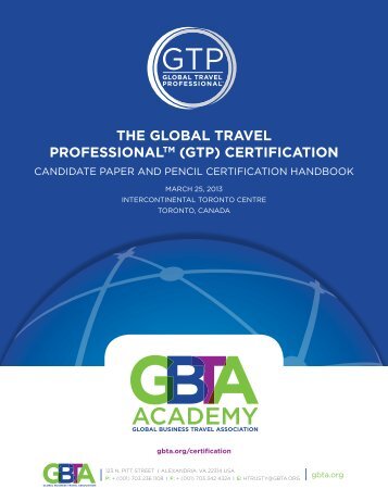 (gtp) certification - The Global Business Travel Association