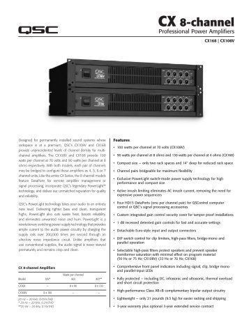 QSC CX 8-Channel - QSC Audio Products