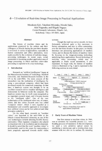 4-1 Evolution of Real-time Image Processing in Practical Applications