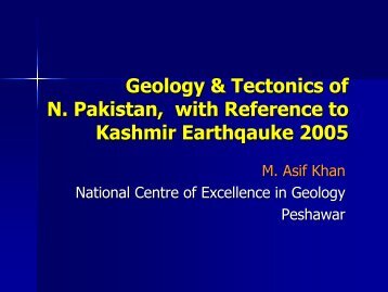 Geology & Tectonics of N. Pakistan, with Reference to Kashmir ...