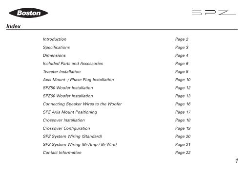 Product Manual - Boston Acoustics