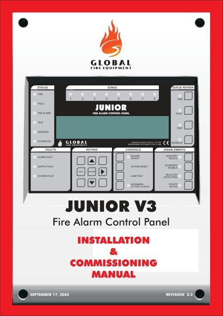 JUNIOR V3 INSTALLATION MANUAL... - Fire & Security Solutions Ltd