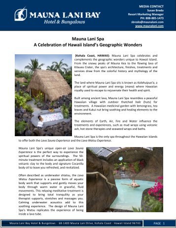 VIEW PDF - Mauna Lani Resort