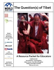 The Question(s) of Tibet - World Affairs Council