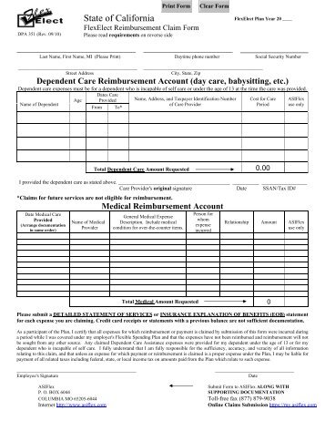 Additional claim forms (CalHR Form 351) - Dpa - State of California