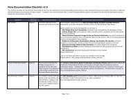 Flow Documentation Checklist - The Exchange Network