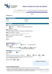 Ordre de mission CNRS