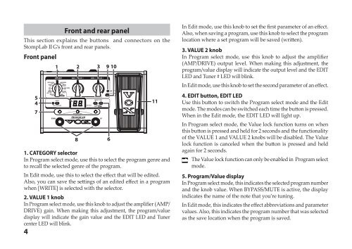 StompLab IIG Owner's manual - Vox