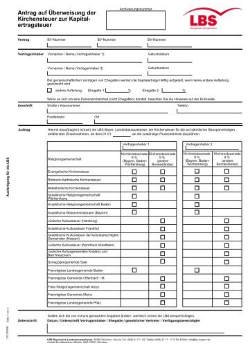 Lbs Antrag Auf überweisung Vermögenswirksamer Leistungen lAntrag auf Überweisung vermögenswirksamer Leistungen - LBS