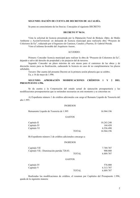 24.06.1996 Acta pleno extraordinario - Eako Udala