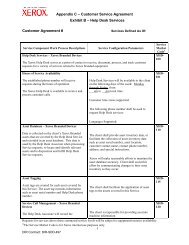 Customer Service Agreement Exhibit B â Help Desk Services ...