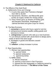 Social Studies Grade 4 Chapter 6 Lesson 2 Outline