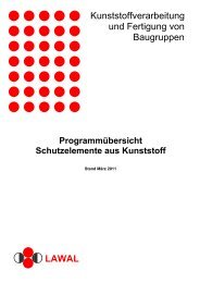 LAWAL-Schutzelemente â Kurzinformation - Lawal Kunststoffe GmbH