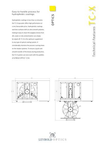 Technical Data TC-X - Leybold Optics GmbH