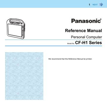 Panasonic Toughbook H1 User Manual, Microsoft Windows XP