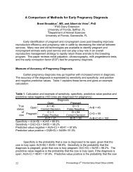 A Comparison of Methods for Early Pregnancy Diagnosis